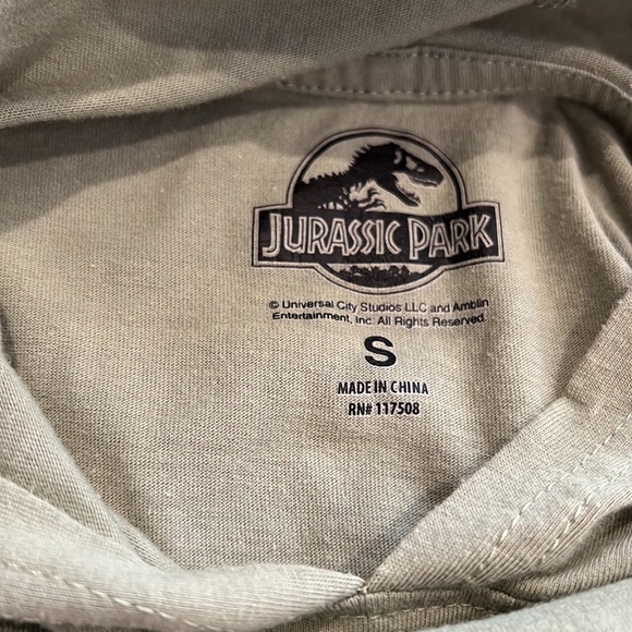 Jurassic park long sleeve hoodie with dinosaur mask - Picture 6 of 6